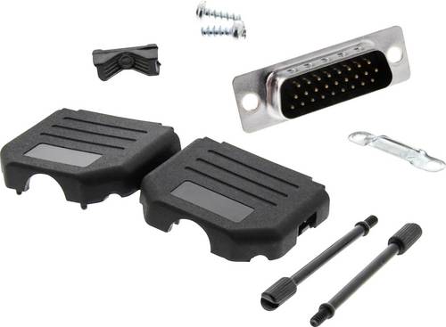 MH Connectors MHDPPK15HD26MS-K D-SUB Stiftleisten-Set 180° Polzahl: 15 Lötkelch 1St.