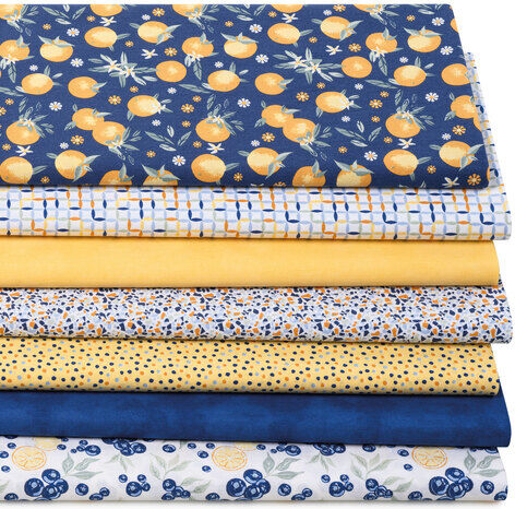 Patchwork- und Quiltpaket "Terrazzo Früchte", gelb-color