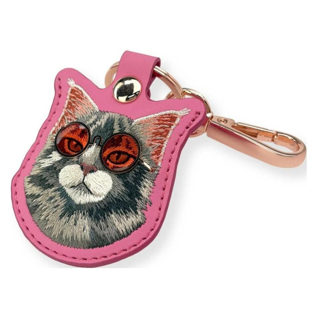 Nimmy Case locatorr Glasses Cool and Cute Cat pink (N-YJ-YSK-018)