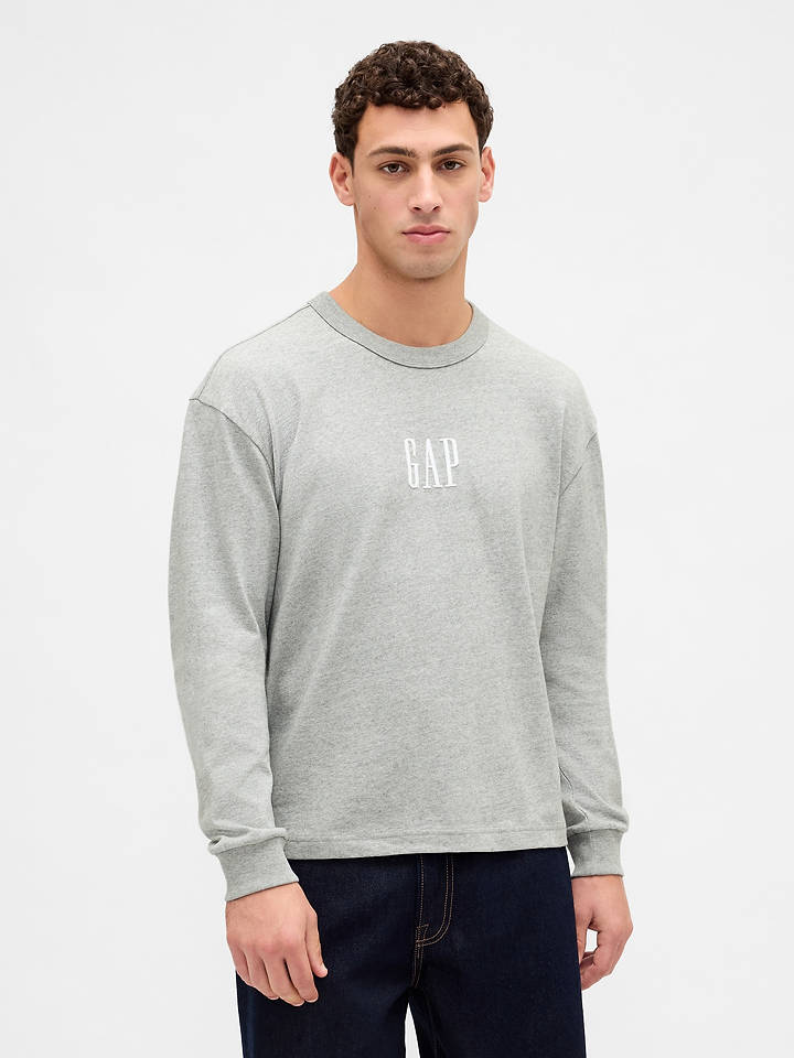 GAP Longsleeve in Hellgrau - M