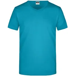 V-T-Shirt Slim Fit "JN912" - S - caribbean-blue