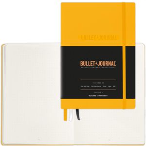 Leuchtturm1917 Notizbuch Bullet Journal 2, Karton Hardcover, gelb, 103 Blatt / 206 Seiten, 120 g/m², dotted, A5