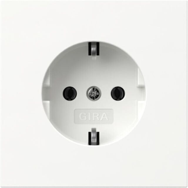 Gira SCHUKO-Steckdose rws 418870 Schutzkontakt 16A 250V Reinweiß glänzend)