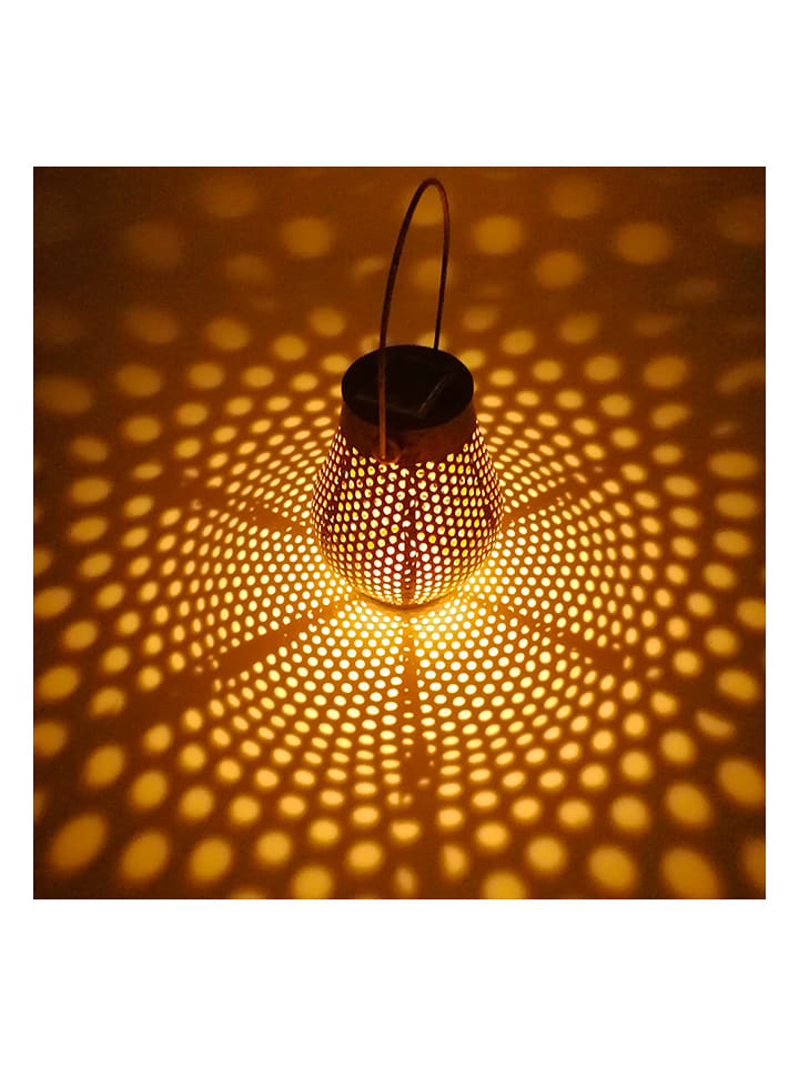 lumisky LED-Solarleuchte "Doty" in Braun - (H)17 x Ø 13 cm - onesize