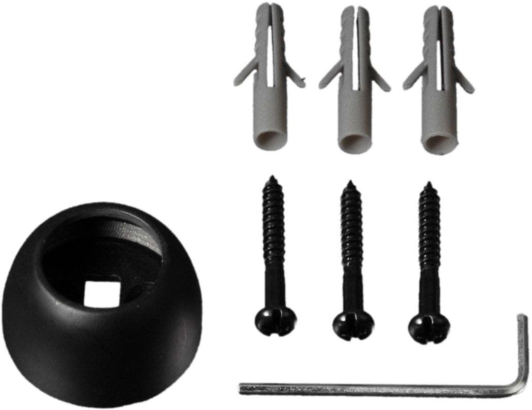 Wandbefestigung LIEDECO Gr. 1, grau (anthrazit), Ø:1,6cm, Gardinenstangenhalterungen, Wandbefestigung, für Gardinenstangen Ø 20 mm anthrazit Ø 1,6cm