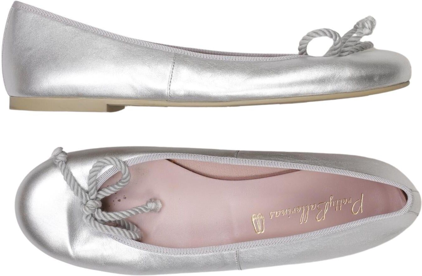 Pretty Ballerinas Damen Ballerina, Silber, Gr. EU 37.5, Leder - Second Hand