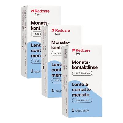 Redcare Monatslinse -4,25 3er-Pack 3x1 St Kontaktlinsen