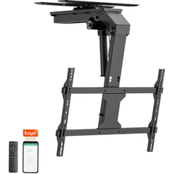 EasyLife - TV Deckenhalter V2 Smart Home elektrisch schwenkbar und drehbar, 37 bis 75 Zoll, VESA bis 600x400 (schwarz)