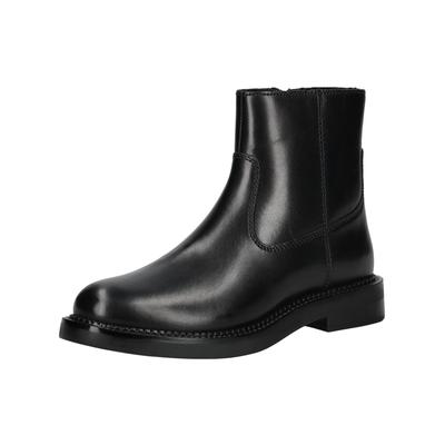 Stiefelette GEOX "Geox Stiefelette Leder", Damen, Gr. 38, schwarz, Leder, Schuhe Stiefelette