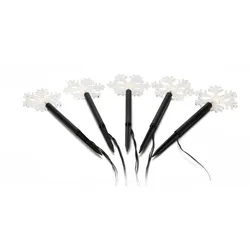 Konstsmide Weihnachtsbeleuchtung  LED Spiessleuchte mit 5 Schneeflocken