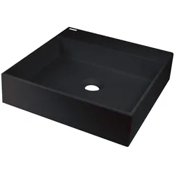 Deante, Waschbecken, Aufsatzwaschbecken aus Granit mit Platz für einen Wasserhahn - 400x400 mm (400 mm, 400 mm)