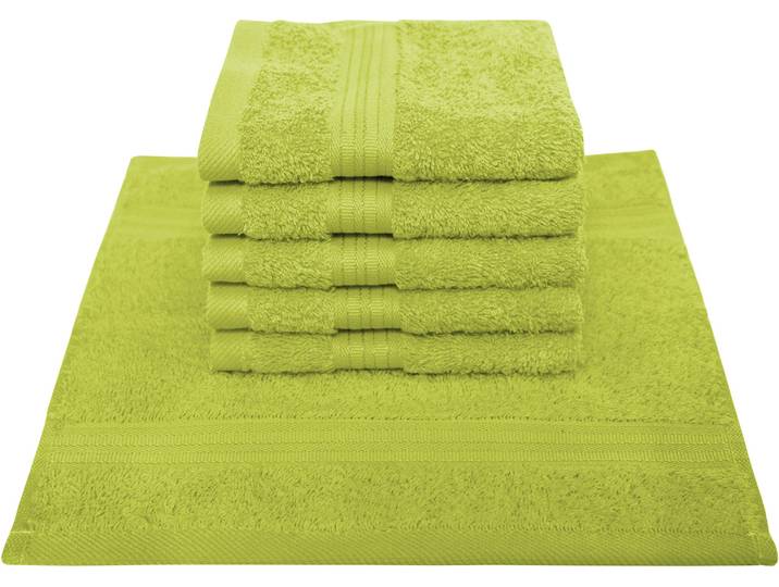 Seiftuch DYCKHOFF Siena , grün (apfel), B:30cm L:30cm, Frottier, Waschlappen, Seiftuch, mit Bordüre