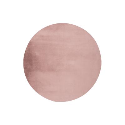 Teppich KAYOOM "Cross 425", pastellrosa, H:21mm Ø:120cm, Polyester, Teppiche, Teppich, Hochflor
