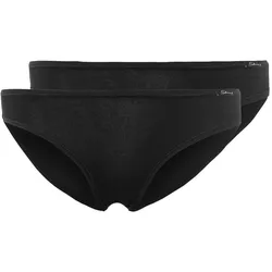 SKINY Damen Rio Slip, 2er Pack - Bikini Briefs, Cotton Stretch, Basic Schwarz / S