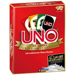 Mattel UNO 40 Jahre Edition mit Stift+Block
