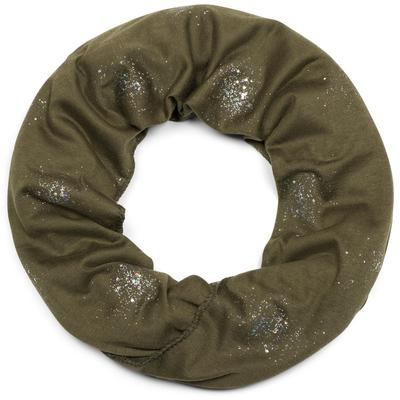 Loop STYLEBREAKER "Loop Schal mit Glitzer und Pailletten Punkte", Damen, grün (oliv), Obermaterial: 50% Viskose CV. 50% Polyester PES., Modisch, Modetücher Loop
