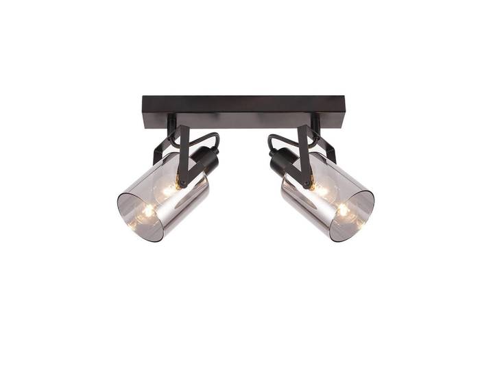 Nettlife Deckenstrahler Minden 2-flammig 30/9.5/18 cm, Schwarz, Metall, E14, 9.5x18x30 cm, Lampen & Leuchten, Innenbeleuchtung, Spots & Strahler, Wandstrahler