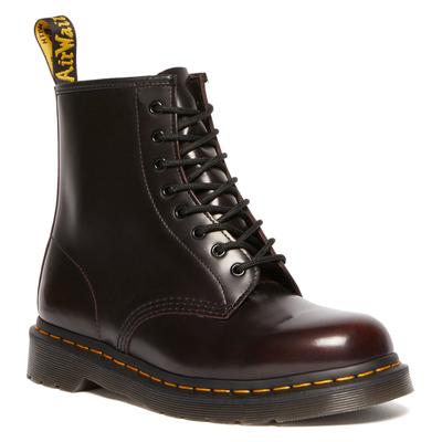 Schnürboots DR. MARTENS "1460", Damen, Gr. 40, rot (kirschrot), Leder, glänzend, Schuhe Schnürboots, Retro Stiefel, Boots mit zweifarbigem Vintage Finish