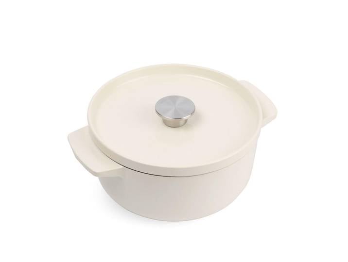 KitchenAid Bräter Cast Iron, Creme, Metall, 3.3 L, rund, hitzebeständige Griffe, Kochen, Töpfe, Bräter