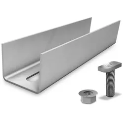 K2 Systems Schienenverbinder SolidRail im Set, light (1004107) – 0% MwSt. (gem. § 12 Abs. 3 UStG)