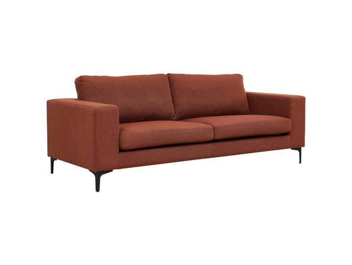 Livetastic 2-Sitzer-Sofa, Schwarz, Rost, Kunststoff, Uni, Füllung: Schaumstoff, 215x84x88 cm, Wohnzimmer, Sofas & Couches, Sofas, 2-Sitzer Sofas