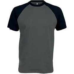Kariban, Herren, Sportshirt, Base Ball (3XL), Orange, Blau