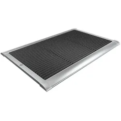 Outdoor-Fußmatte New Standard RiZZ Aluminium silberfarben grau, Designer Trudie Zuiddam/WELL design, 90x2.2x60 cm