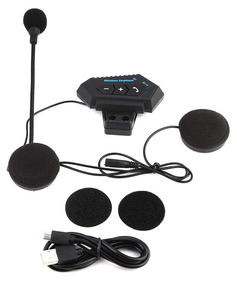 Dripio Bluetooth-headset voor motorhelm, handsfree-systeem, zwart