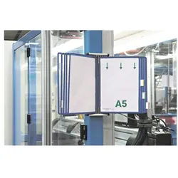 Tarifold Wandsichttafelsystem A5 mit 10 Sichttafeln blau