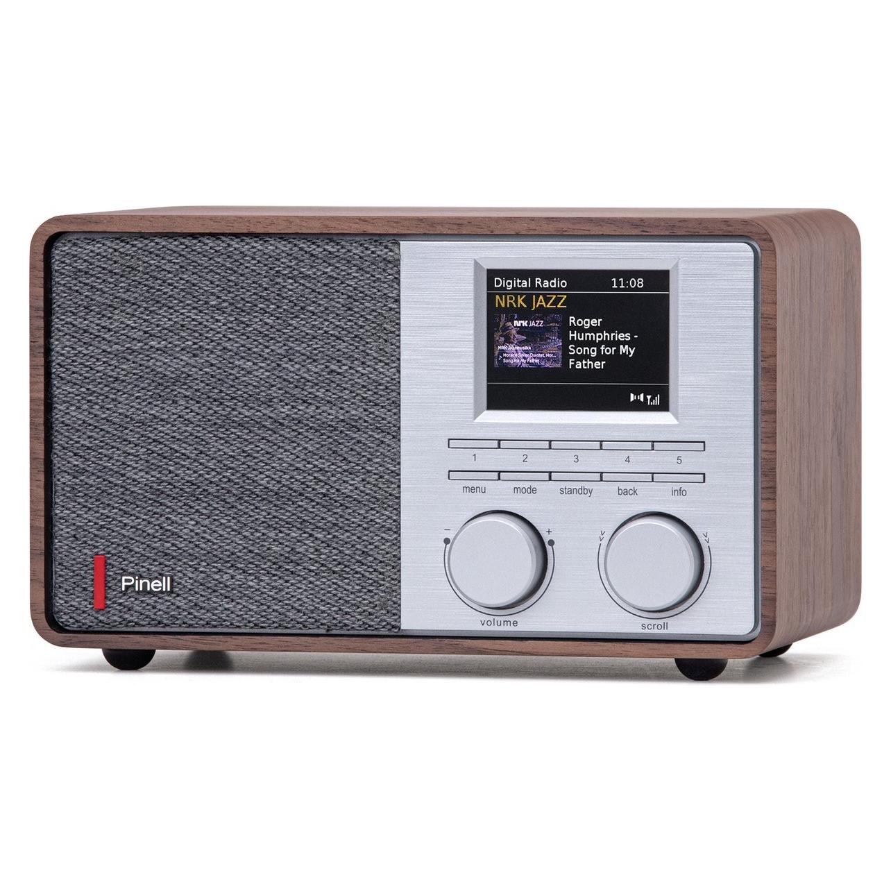 Pinell Supersound 201W - DAB+/Internet tafelradio - walnoothout (DAB+, FM, Bluetooth, WLAN) (120359)
