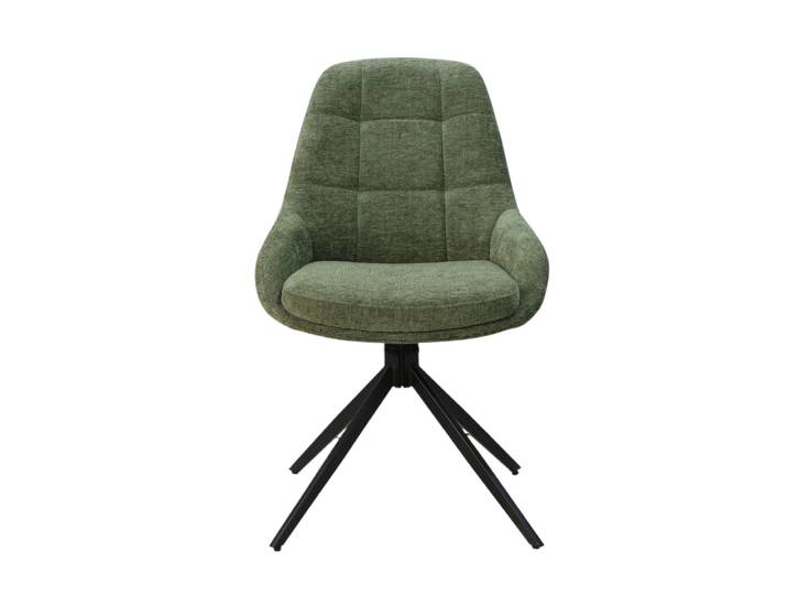 Chaise repas en tissu vert clair