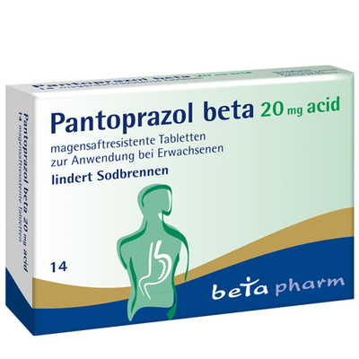 betapharm Arzneimittel GmbH PANTOPRAZOL beta 20 mg acid magensaftres.Tabletten 14 St 05731518
