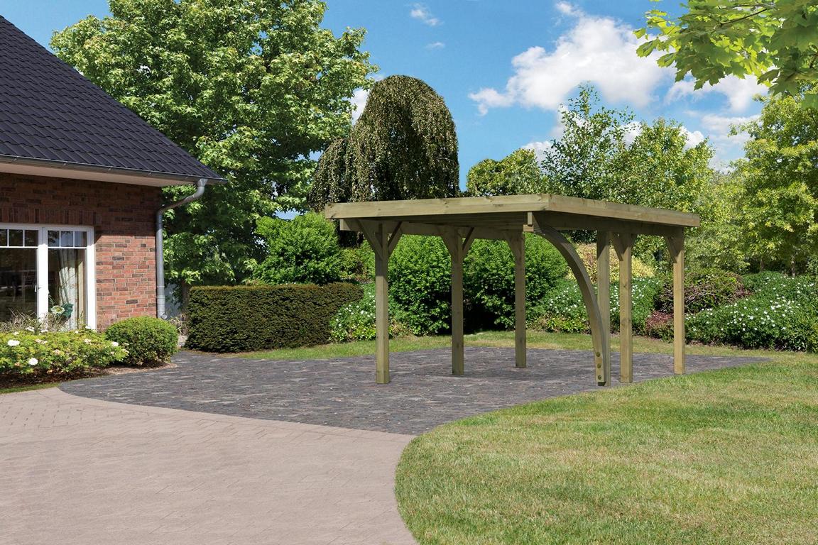 KARIBUHOLZT Carport einzel Classic 1 B inkl.1 Bogen,KDI 318x482x234 08427337