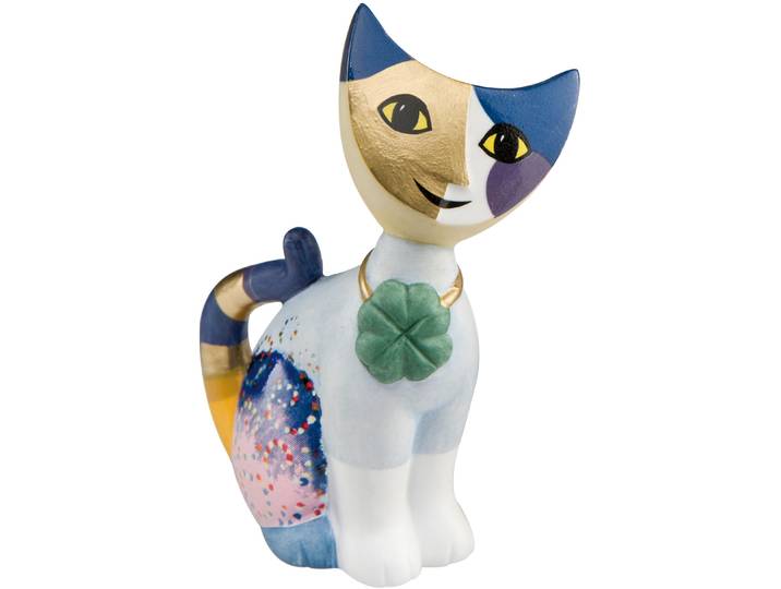 Sammelfigur GOEBEL Figur Rosina Wachtmeister - Fortunello , bunt, B:5,5cm H:8cm T:4cm, Biskuitporzellan, Dekofiguren, Sammelfigur, Katze