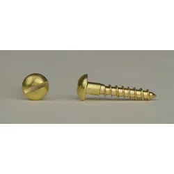 DIN 96 - Messing blank - 5x45 - Holzschrauben mit Linsenkopf und Schlitz