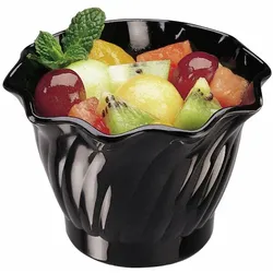 CAMBRO SRB5CW-110 - Swirl Schale 148 ml - 8,9 x 8,9 x 6,2 cm - Schwarz - Verkauf 1 Stück.