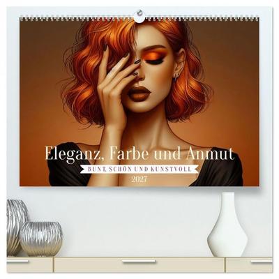 Eleganz, Farbe und Anmut (hochwertiger Premium Wandkalender 2027 DIN A2 quer), Kunstdruck in Hochglanz