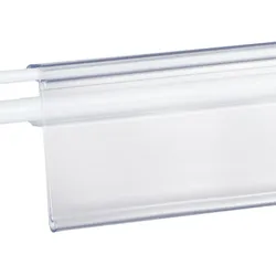Scannerschiene WWT für Wanzl- und Wire-Tech-Drahtböden 980 mm, PVC, transparent