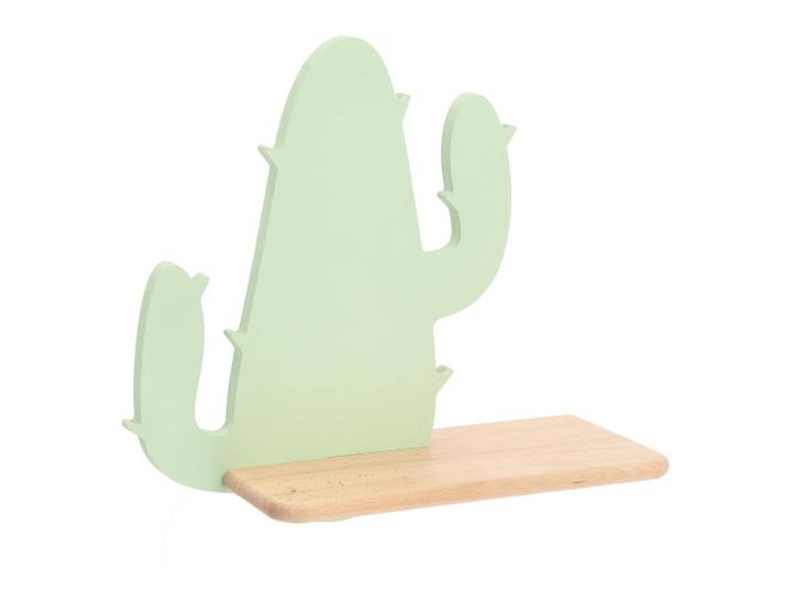 Kinderwandleuchte Cactus 2, Grün, Holz, Metall, Eiche, Kaktus, 12x29.5x33 cm, RoHS, Europäischer Sicherheitsstandard, einfach zu transportieren, Lampen & Leuchten, Innenbeleuchtung, Kinderzimmerlampen, Kinderwandleuchten