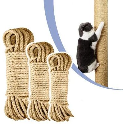 Uplifted Finds Premium Natural Sisal Replacement Rope For Cat Scratching Posts 2 M