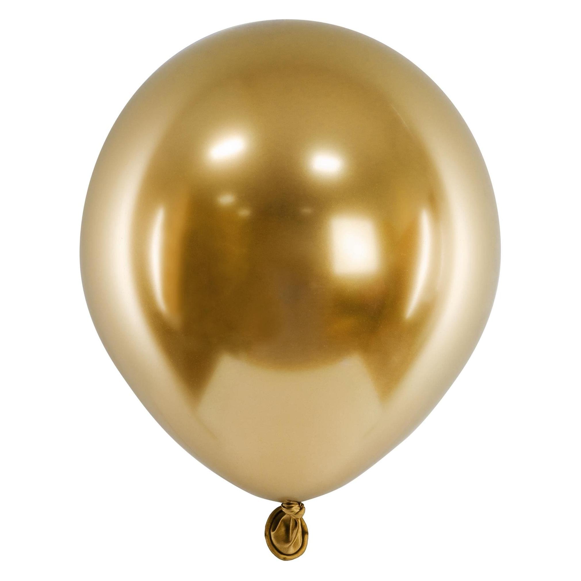 Partydeco Spiegeleffektballons Gold - 10 Stk. (50x) (CHB1-019-10)