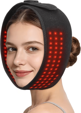 Inspire Curations Wireless 660nm LED Face Mask Rechargeable 100 LED Light Therapy Mask With 5000mAh Battery & Large Coverage black