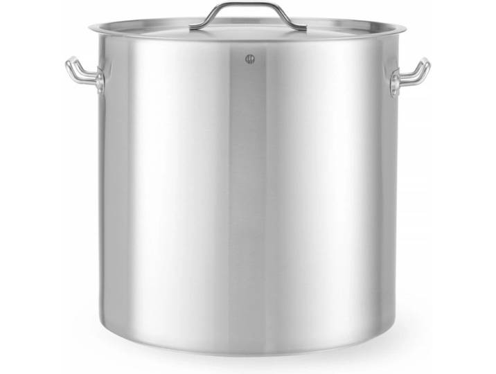 HENDI Grote kookpan met deksel – 71L – inductiegeschikt – koelblijvende handgrepen – matte afwerking