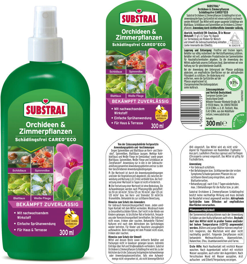 Substral Orchideen & Zimmerplanzen Schädlingfrei Careo Eco 300 ml
