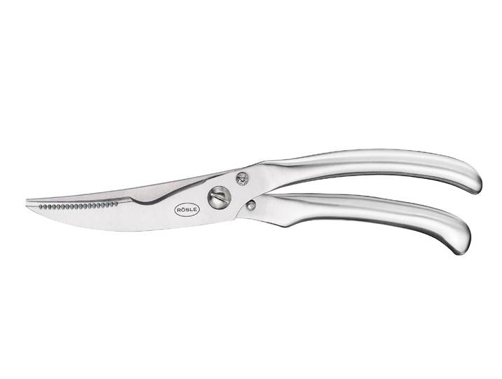 Geflügelschere RÖSLE COZY, 24,5 cm , silber (silberfarben), B:5,5cm, Scheren, Geflügelschere