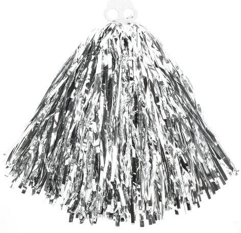 Pompon, "Metallic", silber
