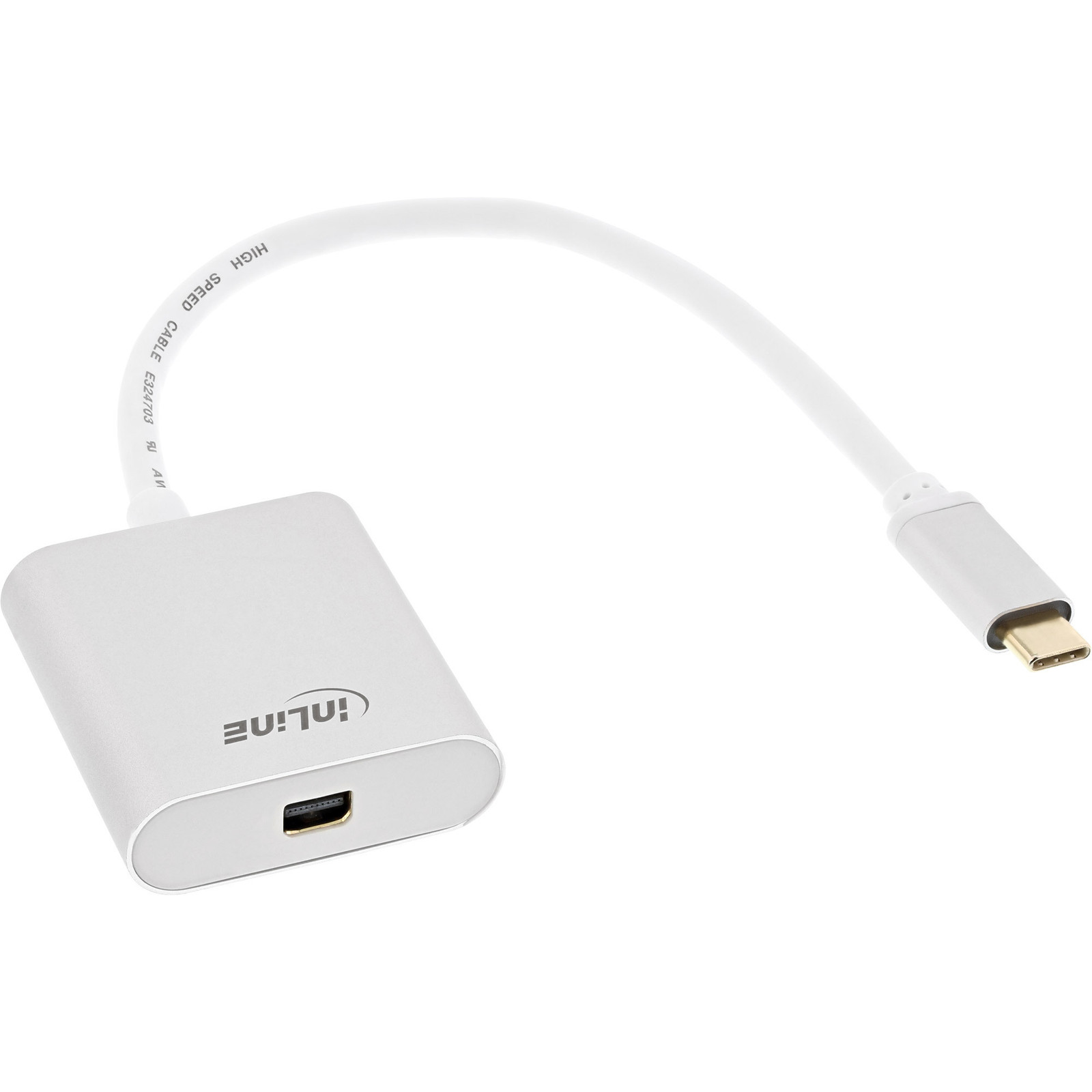 InLine 64105S USB-C naar Mini DisplayPort kabel, 0,2 meter, Mannelijk naar Vrouwelijk