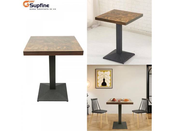 SUPFINE Table Carrée Scandinave pour 2 Personnes Convient aux Restaurants Cafés Pubs Table de Salle à Manger Rétro