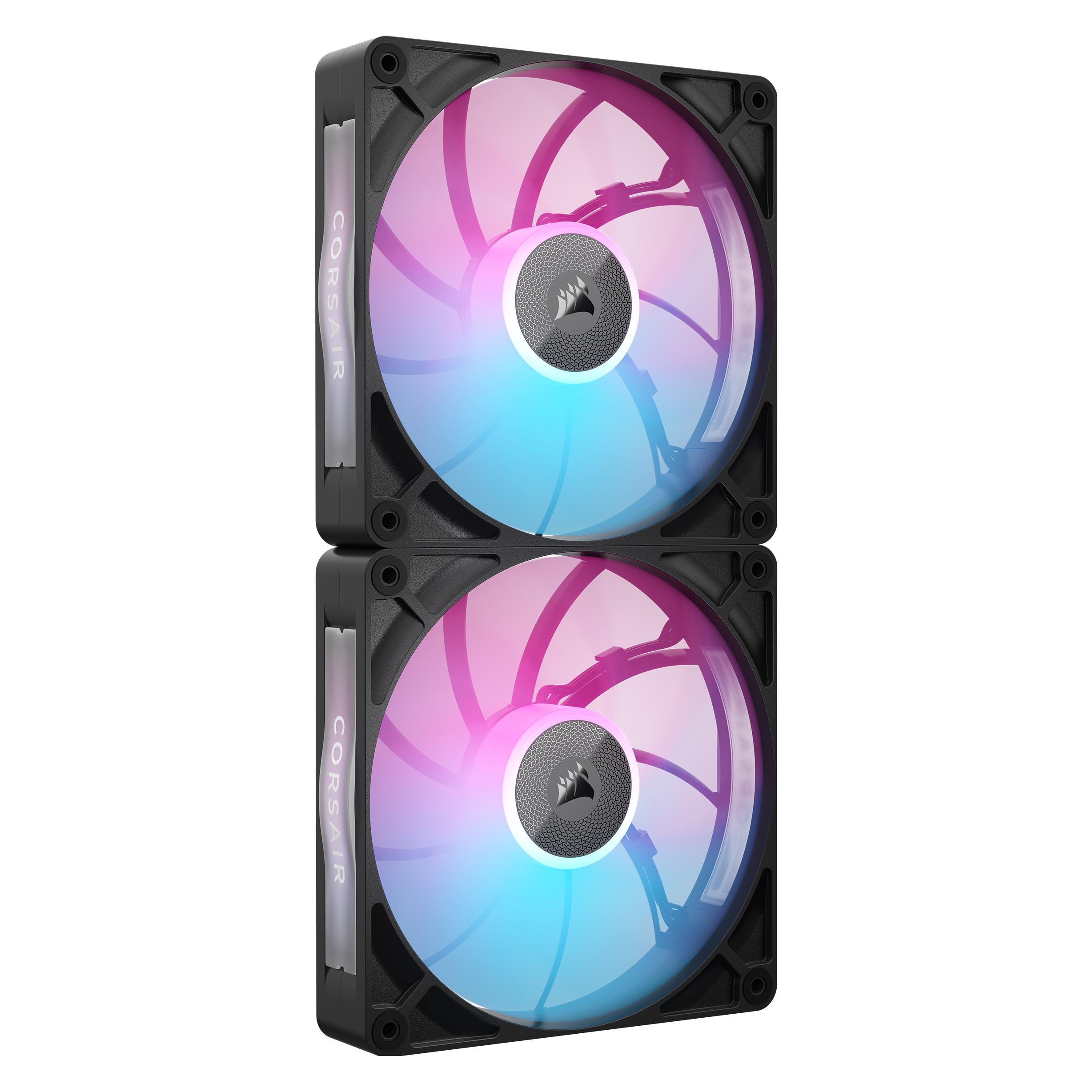 Corsair RX MAX RGB Series, iCUE LINK RX140 MAX RGB, 140mm RGB Fan, Dual Fan Kit (140 mm, 2x) (CO-9051036-WW)
