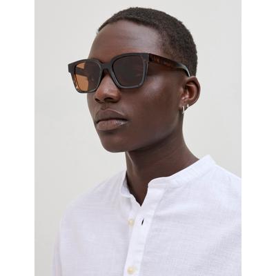 Sonnenbrille JACK & JONES "JACPONTUS SUNGLASSES NOOS", Herren, braun (braun sugar), unifarben, Sonnenbrillen Sonnenbrille